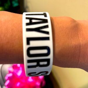 Taylor Swift Red Rubber Wristband Bracelet White
